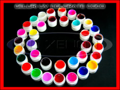 KIT SET 36 MODELE GEL GELURI COCO PT LAMPA UV COLOR COLORATE 5ML - MANICHIURA CU TIPSURI, FRENCH, UNGHII FALSE - PRET MINIM, CALITATE GARANTATA foto