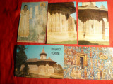 Carnet cu 7 Ilustrate -Manastirea Voronet -1968, Necirculata