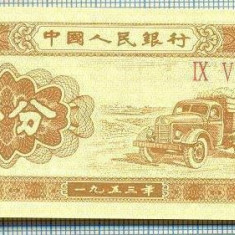 1618 BANCNOTA - CHINA - 1 FEN - anul 1953 -SERIA IX V -starea care se vede