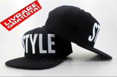 Sapca Snapback STYLE Negru In Stoc Transport Gratuit foto