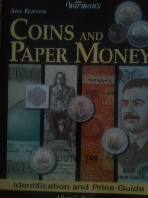 Catalog Coins and Paper Money 3rd Edition, Warman&amp;#039;s Identification and Price Guide, carte foarte groasa, 300 roni, taxele postale gratuite foto