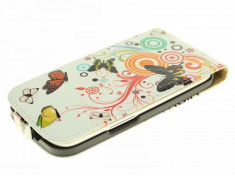 HUSA flip design tineresc model 2014 - Samsung Galaxy s3 i9300 - fluturi ,butterfly ,magnetica + FOLIE * TRANSPORT GRATUIT POSTA ROMANA * foto