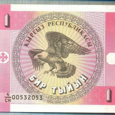 1637 BANCNOTA - KYRGYZSTAN - 1 TYIYN - anul (1993) -SERIA 00532053 -starea care se vede