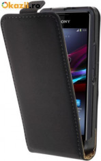 Husa Flip Case Slim Inchidere Magnetica SONY XPERIA E1 D2005 Black foto