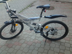 vand bicicleta mtb cyco full supensie si frana disc foto