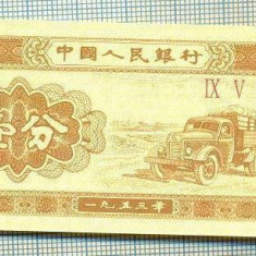 1612 BANCNOTA - CHINA - 1 FEN - anul 1953 -SERIA IX V -starea care se vede