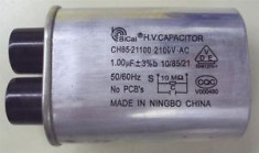 Vand condensator, capacitor pentru cuptor cu microunde 1uF/2100V foto