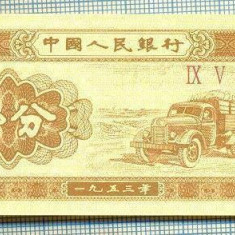 1606 BANCNOTA - CHINA - 1 FEN - anul 1953 -SERIA IX V -starea care se vede