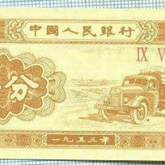 1609 BANCNOTA - CHINA - 1 FEN - anul 1953 -SERIA IX V -starea care se vede