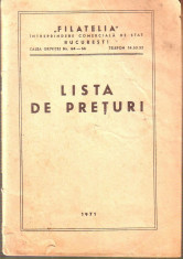 Lista de preturi 1971 foto