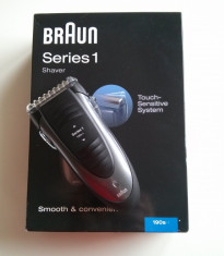 Aparat de ras electric cu acumulator Braun 190, Sistem FreeFloat, trimmer, sigilate la cutie cu toate accesoriile. Cadou ideal pentru orice barbat. foto