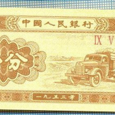 1601 BANCNOTA - CHINA - 1 FEN - anul 1953 -SERIA IX V -starea care se vede