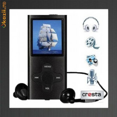 MP3 MP4 Player CRESTA BLACK MP058 Slim Ecran 4,5 cm TFT, 4GB, Video | MP3 Playere Noi Originale | Factura, Garantie 12 Luni! foto