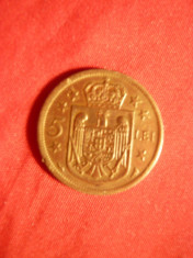 Moneda 5 Lei 1930 Mihai I copil , bronz ,cal.Buna foto