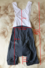 Pantaloni cu bretele ciclism Adidas, originali; marime XL: vezi dimensiuni foto