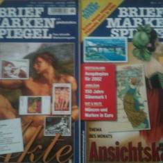 Lot reviste Brief Marken Spiegel despre timbre Germania, full color + cadou alte reviste filatelice, 50 roni lotul, taxele postale zero roni