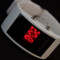 Ceas de mana ALB Curea SILICON LED Watch ROSU dama/femei/barbati (unisex) Model NOU !