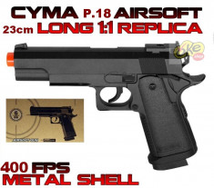 PROMOTIE! AIRSOFT FULL METAL REPLIK BERETTA 6mm,PROPULSIE SPRING 400 fps,SPARGE CUTII DE BERE+1000 BILE BONUS! foto