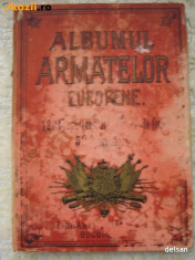 Albumul ARMATELOR EUROPENE - 1891 - acuarele ; gravuri foto
