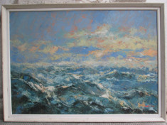 Peisaj marin , de Virgil Salantiu , mare , 94 x 69 centimetri foto