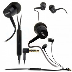 CASTI SONY Xperia neo L MT25i sola MT27i Xperia U ST25i MODEL MH750 ORIGINALE HANDSFREE NOI CU MUFA 3.5MM JACK CU DOPURI IN-EAR DIFUZOR DINAMIC 9.2mm foto