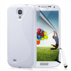 HUSA silicon TPU GEL MODEL 2014 -Samsung Galaxy S5 (s 5) -TPU s line alba /alb + FOLIE ECRAN si LAVETA ** Transport gratuit posta ro foto