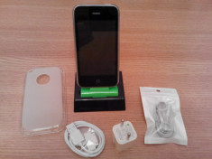 Apple Iphone 3G Black 8GB Original , iOS 4.1 jailbreak - stare foarte buna , fara probleme , toate accesoriile + Husa si folie cadou foto