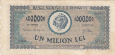 ROMANIA 1.000.000 lei 1947 VF!!! foto