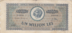 ROMANIA 1.000.000 lei 1947 F+!!! foto