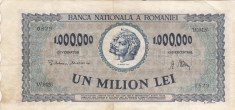ROMANIA 1.000.000 lei 1947 VF!!! foto