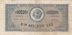 ROMANIA 1.000.000 lei 1947 VF!!! foto