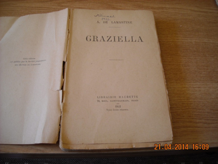 GRAZIELLA - A. DE LAMARTINE