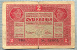 1681 BANCNOTA - AUSTRO-UNGARIA - 2 KORONA - anul 1917 -SERIA 315035 -starea care se vede