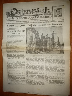 revista orizontul 1 septembrie 1927 ( revista encicolpedica ilustrata ) foto