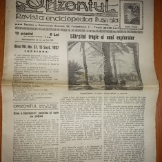 revista orizontul 15 septembrie 1927 ( revista enciclopedica ilustrata )