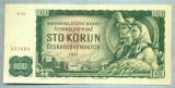 1659 BANCNOTA - CEHOSLOVACIA - 100 KORUN - anul 1961 -SERIA 931084 -starea care se vede