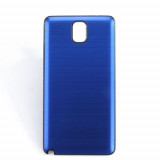 Capac spate aluminiu Samsung Galaxy Note 3 N9000 + folie ecran, Albastru, Metal / Aluminiu