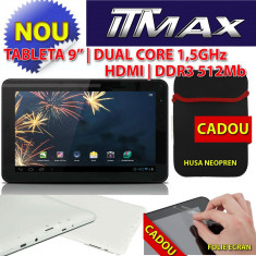 OFERTA TABLETA 9&amp;quot; INCH IEFTINA ALLWINNER MID HDMI PROCESOR DUAL CORE 1.5 GHz 512MB 8GB ANDROID 4.2 + HUSA NEOPREN SI FOLIE CADOU foto