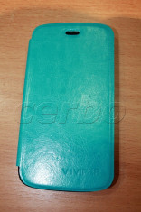 Husa flip cover carte ALLVIEW V1 VIPER blue + TRANSPORT GRATUIT IN ORICE LOCALITATE foto