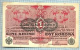 1700 BANCNOTA - AUSTRO-UNGARIA(a circulat si in TRANSILVANIA ocupata) - 1 KRONE - anul (1919) -SERIA 225143 - DEUTSCHOSTERREICH -starea care se vede