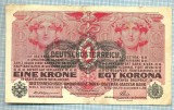 1700 BANCNOTA - AUSTRO-UNGARIA(a circulat si in TRANSILVANIA ocupata) - 1 KRONE - anul (1919) -SERIA 225143 - DEUTSCHOSTERREICH -starea care se vede