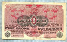 1700 BANCNOTA - AUSTRO-UNGARIA(a circulat si in TRANSILVANIA ocupata) - 1 KRONE - anul (1919) -SERIA 225143 - DEUTSCHOSTERREICH -starea care se vede