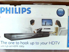 DVD PHILIPS CU DIVX ,USB SI HDMI MODEL DVP5980-POZE REALE-IMPECABIL ,LA CUTIE CU TELECOMANDA,MANUALE SI ACTE- LA CEL MAI BUN PRET ,DOAR 139,90 LEI!! foto