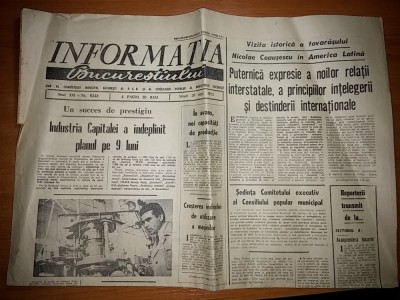 ziarul informatia bucurestiului 28 septembrie 1973- ceausescu in america latina foto