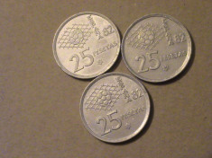 Colectie 25 peseta Spania 1980,81,82 completa foto