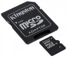 Card memorie Kingston Micro SDHC, 32GB, Class 10 si adaptor SD foto