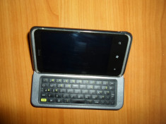 HTC 7 PRO, 8GBstorage,576 MB RAM, 512 MB ROM, Chipset Qualcomm QSD8250 Snapdragon,CPU1 GHz ,touchscreen+QWERTY,Camera 5MP, WP 7, tel pt cunoscatori foto