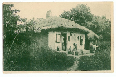 389 - POGOANELE, Buzau, gypsies house - old postcard, CENSOR - used - 1918 foto