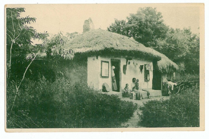 389 - POGOANELE, Buzau, gypsies house - old postcard, CENSOR - used - 1918