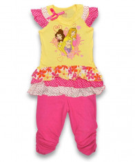 NOU !! - Set 2 piese fetite - 4 ani - *DISNEY PRINCESS* - (bluza tip rochita si colanti) - bumbac foto